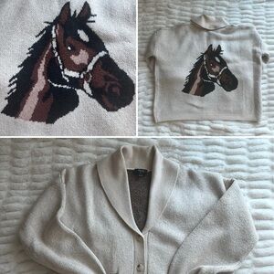 VICI Equestrian Shawl Collar Button-Up sweater 🐴, size M/L, (NWOT) NEVER worn